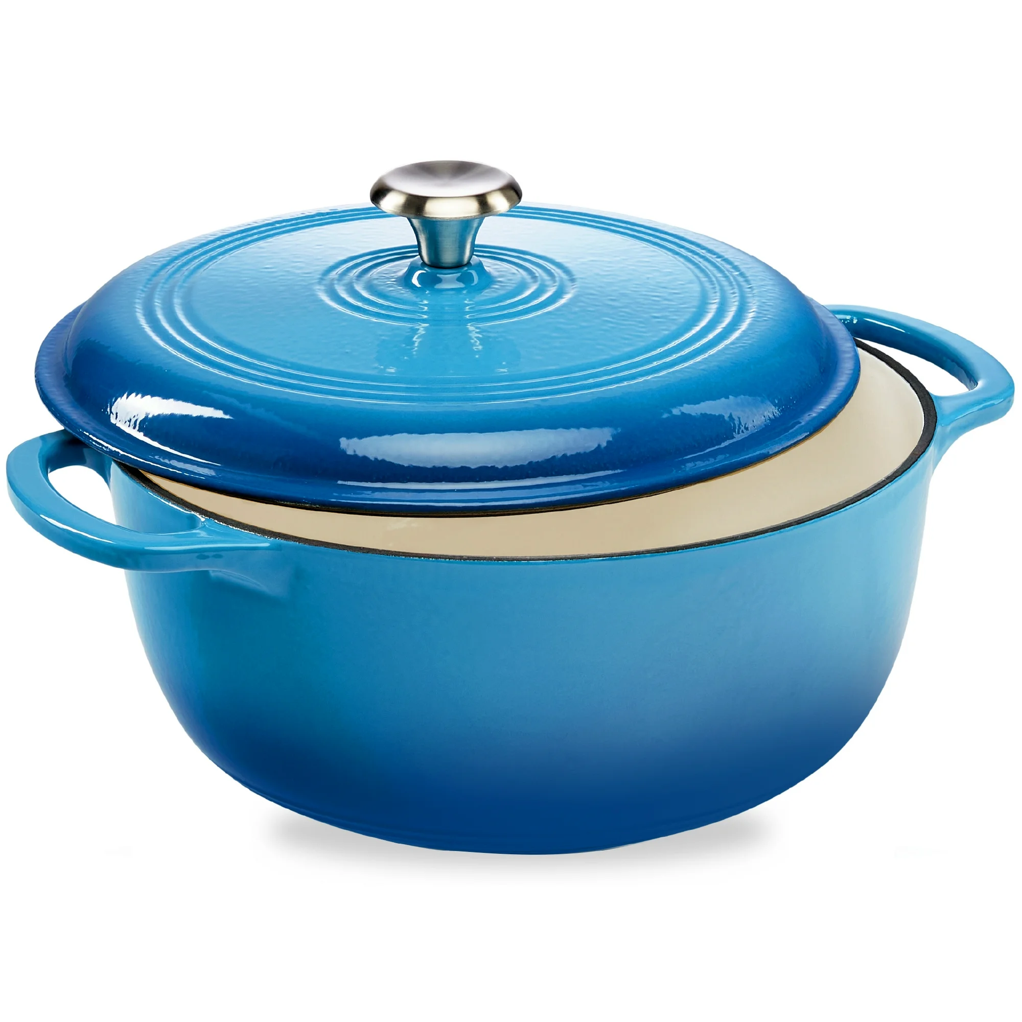 Best-Choice-Products-6-Quart-Cast-Iron-Dutch-Oven-Heavy-Duty-Kitchenware-w-Enamel-Side-Handles-Blue_33df78d0-dc00-425a-9912-80748230f0e4.f1c3d8c3c4948aa439612c5e081af969 6 Quart Cast-Iron Dutch Oven, Heavy-Duty Kitchenware w/ Enamel, Side Handles - Blue - Image 1